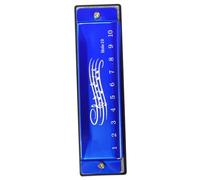 FRCOLOR Key of C Harmonica Musical Instrument for Beginners Educational Blue Material Rich Sound for Folk and Soulful Music Practice