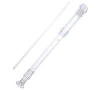 FRCOLOR Key Recorder Flute Transparent Abs German Cutting Air-tight Beginner Woodwind Instrument with Cleaning Stick and English Guide for Classroom Stage Band Use