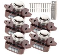 FRCOLOR Keyless Push Button Latch Locks Zinc Alloy Material 5pcs Not Easy to Rust, High Performance Minimalist Furniture Lock for Yacht Drawer and Cabinet Door