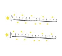 FRCOLOR Kids Height Growth Chart Stickers for Nursery Wall Decor Full Colour PVC Star-Shaped Growth Decals No Peculiar Smell and Decorating Kids’ Rooms