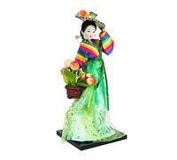 FRCOLOR Korean Style Doll Ornament for Home Décor 12-inch Handcrafted Doll Hanbok Dress Traditional Korean Decoration for Desk and Tabletop Random Style