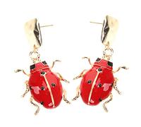FRCOLOR Ladybug Earrings for Women Stud Earrings Ladybug Jewelry Design for Teen Girls Girls Women Great for Christmas Halloween Birthday Wedding