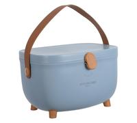 FRCOLOR Large Capacity Emergency Storage Box with Removable Tray, Multi-Layer Medicine Organizer Cabinet for Household Medical Supplies, Portable Pill Container in Glacier Blue