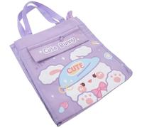 FRCOLOR Large Capacity Students Tote Bag Practical Book Carrier for Textbooks Files Stationery Lightweight Cartoon Design for School College Daily Use