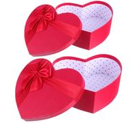 FRCOLOR Large Packaging Boxes Heart Shape 2Pcs Paper Storage Case Suitable for Christmas and Wedding Favor Presentation