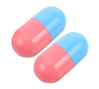 FRCOLOR Large Plastic Capsule Storage Box Set for Graduation and Wedding Keepsakes, 9x18cm Reusable Pill-Shaped Memorial Containers for Birthday and Memory Item Preservation, 2pcs (Pink Blue