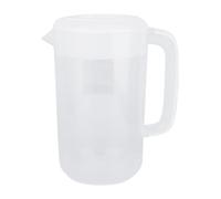 FRCOLOR Large Water Pitcher with Lid and Scale, 4000ml Pp Beverage Jug for Cafe and Milk Tea Store, Heavy-Duty Shatterproof Design with Comfortable Handle