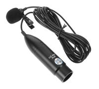 FRCOLOR Lavalier Microphone 48v with Three-pin Xlr Interface, Metal and Plastic Build, Plug and Play, for Speeches and Live Broadcasts, Reusable Wearable Microphone for Professional