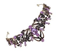 FRCOLOR Leaf Crown Hair Accessory Birthday Wedding Tiara Bridal Wreath Crystal Tiara for Women