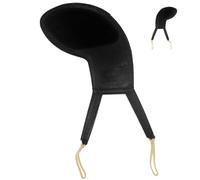 FRCOLOR Leather Violin Shoulder Rest Pad 1/2 1/4 Size with Anti-slip Feature and Light Compact Design for Daily Practice and Playing the Violin Instrument in Black