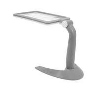 FRCOLOR LED Handheld and Desktop Magnifying Glass with 48 Leds for Reading Books and Visual Assistance Portable Daylight Magnifier Lamp for Seniors and Hobbyists