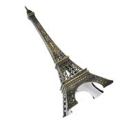 FRCOLOR LED Zinc Alloy and Eiffel Decorative Lamp with White Flashing Lights Architecture Model, Chic Design Nightlight for Desk and Bedroom Decoration