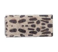 FRCOLOR Leopard Rhinestone Eyelash Storage Box Elegant Display Case for Clean Organized Fake Eyelashes for Personal Use Beauty Salons Space-saving Design