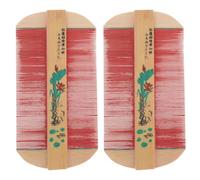 FRCOLOR Lice Comb Wooden Fine-Tooth Hair Comb Double-Sided Dense Teeth for Scalp Massage Dandruff Removal and Hair Styling 2 Pack