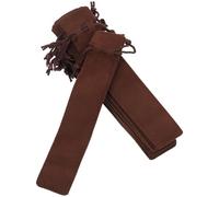 FRCOLOR Lint Drawstring Pen Bags and Elegant and Simple Storage 15pcs Scratch-Proof Brown Pen Protection Bags Single Holder for Ballpoint for School Or Office