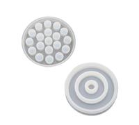 FRCOLOR Lipstick Storage Box Mold Crystal Epoxy Pigment Molds Round Shape Silicone 2pcs Washable and Reusable for Makeup Organising
