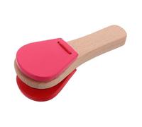 FRCOLOR Long Handle Wooden Castanets Music Orff Method Musical Instrument for Early Rhythm Learning and Cognitive Development