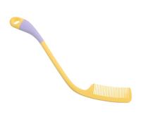 FRCOLOR Long Reach Elderly Comb Non-slip Comb Curved Plastic Lightweight Ergonomic Hair Brush for Seniors Hand-disabled People at Home and Office