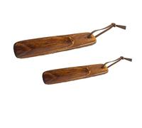 FRCOLOR Long Wooden Shoehorn with Hanging Strap Lightweight Solid Wood Shoe Horn Tool for Men Women Elderly Relieves Back and Knee Discomfort Easy Storage Practical Shoe Helper
