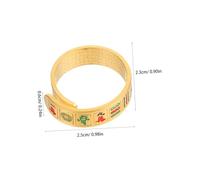 FRCOLOR Lucky Mahjong Ring for Men and Women Resilient Sand Gold Finish Gambling Band Stylish Index Finger Jewelry Cultural Elegance for Daily Wear and Parties Unique Prosperity Symbol
