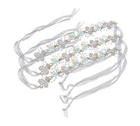 FRCOLOR Luxury Floral Pearl Bridal Headband Elegant Wedding Hair Accessory for Bride