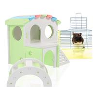 FRCOLOR Luxury Hamster Toy Nest 4pcs Set Colorful Bridge Ladder Hideout for Guinea Pig