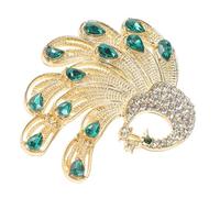 FRCOLOR Luxury Peacock Brooch Pin for Women Elegant Rhinestone Animal Accessory Unique Design for Weddings and Special Occasions