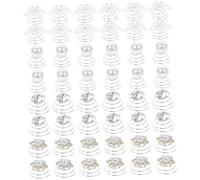 FRCOLOR Luxury Pearl Hairpin 48pcs Spiral Hair Clips for Wedding and Bridal Hair