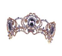 FRCOLOR Luxury Women's Wedding Hat Amethyst Crown Headband Party Headpiece for Bride Hen Party