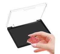 FRCOLOR Magnetic Eyeshadow Palette Empty with Clear Lid Compact Makeup Storage Tray with Magnetic Hold Sleek Cosmetic Organizer for Travel and Daily Use