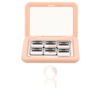FRCOLOR Magnetic Makeup Palette in Beige with Mirror and Pans for Eyeshadow and Lipstick Storage Compact Travel Cosmetic Case DIY Magnetic Palette for Easy Makeup Organization