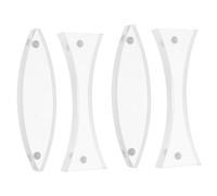 FRCOLOR Magnetic Optical Lens for Light Refraction and Reflection 4pcs for Physics Experiments with Magnetic Convex and Concave Lenses Featuring Polished Edges in Science Education
