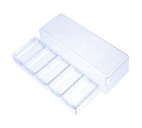FRCOLOR Mahjong Chips Storage Organizer Box with Lid Ps Material Compact Poker Chips Storage Case Suitable for Home Game Night and Tournament Use 100 Pieces Capacity