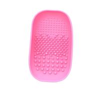 FRCOLOR Makeup Brush Cleaning Pad Silicone Brush Scrubber Portable Cleaning Plate Hand-held Cleaner for Travel Use Random Color