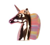 FRCOLOR Makeup Brush Rainbow Color Cosmetic Brush Rose Gold Handle Soft Artificial for Makeup Nail Dust for Women Girls Unique Design for