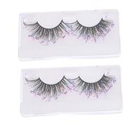 FRCOLOR Makeup Decor Sequins False Lashes 2 Pairs Lashes Wispy for Women's Party Eyes