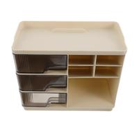 FRCOLOR Makeup Storage Organizer Countertop Drawers Holder for Skincare Lipstick Perfume Space Saving Cosmetic Organizer for Desk Vanity Bathroom Office Supplies