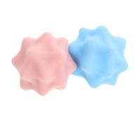 FRCOLOR Manual Muscle Relaxer 2pcs Silicone Textured Massage Ball for Muscle Knots Release, Foot and Palm Use, Gym and Home
