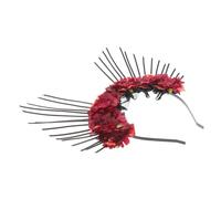 FRCOLOR Mary Headband Elegant Silver Headdress Vintage Flower Hair Accessory for Women Girls Wedding Party Decorative Headwear