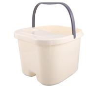 FRCOLOR Massage Foot Bath Tub Plastic Soaking Basin Granules for Spa Relaxation White Portable Foot Soaker for Home Use