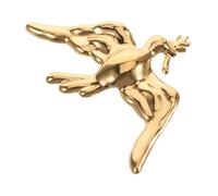 FRCOLOR Matte Gold Peace Dove Brooch Pin Elegant Metal Lapel Pin for Women Jackets Dresses Stylish Collar Clip Accessory for Securing Clothing and Bags