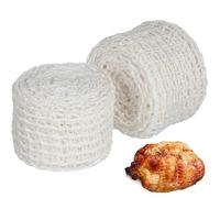 FRCOLOR Meat Elastic Sausage, Tying 2pcs Cotton Netting for Net Ham Roll White Meat Packaging Suitable for Home and Personal Use