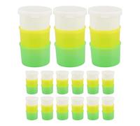 FRCOLOR Medicine Cups and Safe Use 15sets with Lids Thickened Plastic Material Suitable for Accurate Medication Measurement for Morning Noon and Evening Dosing in Settings
