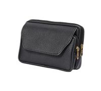 FRCOLOR Men's Leather Waist Bag Zipper Wallet Multi-Functional Mobile Phone Pouch Belt Loop Casual Outdoor Sports Accessory Random Color