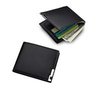 FRCOLOR Men's Wallet Pu Leather Billfold Compact Minimalist Retro Purse Scratch Id Holder for Business Office Gifts