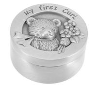 FRCOLOR Metal Baby Keepsake Box Fetal Hair Storage for Boys and Girls, My First Curl Keepsake Case, Stainless Steel Infant Hair Collection Box for Newborn Memory Preservation