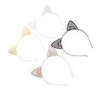 FRCOLOR Metal Cat Ear Hairband Wire Delicate Cat Ear Headband Women Boys and Girls Cosplay Party Headwear