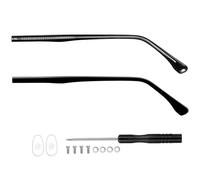 FRCOLOR Metal Eyeglasses Arms Replacement for Glasses Repair Durable Sunglasses Legs with Stylish Crystal Black Finish Easy to Install Spectacle Temple Fix Kit