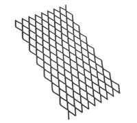 FRCOLOR Metal Fireplace Grate Wood Stove Grate with Excellent Ventilation Ash Retention Black Heavy-duty Retainer for Hotels and Indoor Outdoor Fire Pits