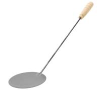 FRCOLOR Metal Frying Spoon with Wood Handle for Household Kitchen and Restaurant Use, Lightweight and Easy to Store Cooking Utensil with Simple Design for Frying Pastry and Snacks